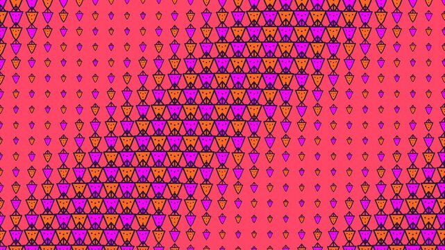 Hot Pink Strawberry Diagonal Wave Animation