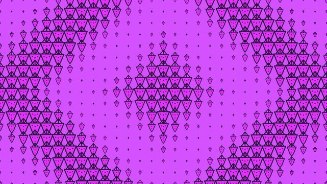 Neon Purple Strawberry Wave Halftone Motion Loop