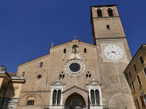 Facade Lodi dome, Lombardy, Italy