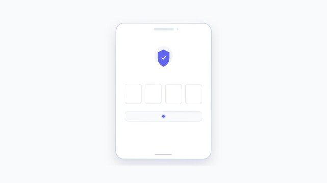 Animasi Otp Mobile Device Trust Fill 4K Motion Graphic Animation | Seamless Loop