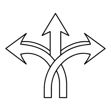 growth mindset lineart path splitting into choices labeled try again resilience hand drawn black and white outline