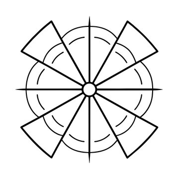 growth mindset lineart simple mandala with words breathe relax focus mind hand drawn black and white outline