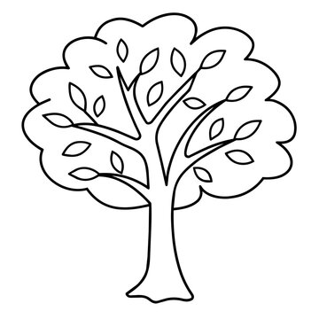growth mindset lineart simple tree growing with labeled branches of skill hand drawn black and white outline