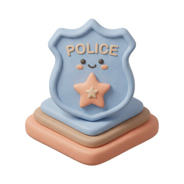 Claymorphic Police Badge