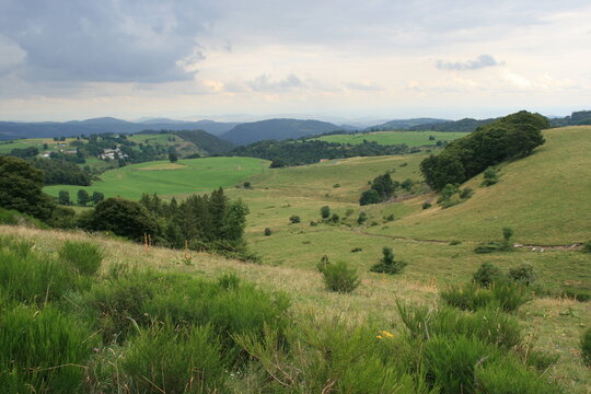 countryside in auvergne in france 