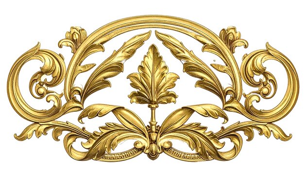 Luxury Golden Acanthus Leaf Decorative Molding Ornament for Classical Architectural Design and Interior Decoration