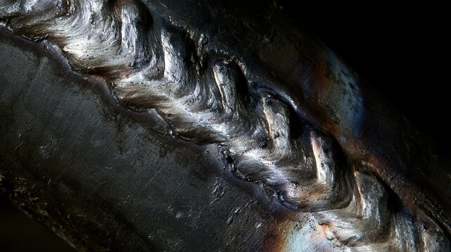 Fish-Scale Welded Metal Joint Texture