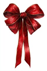 Fototapeta premium Elegant red bow illustration