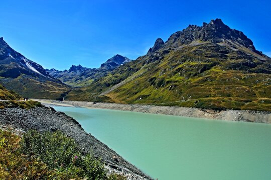 Austrian Alps - view from the path to the Silvretta reservoir