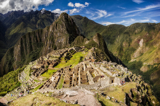 Machu Picchu, Peru. Aerial view