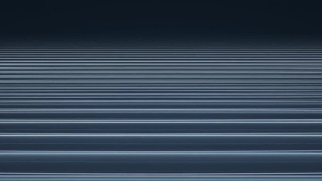 Abstract Light Lines Forming Layered Stripes Against Dark Blue Background