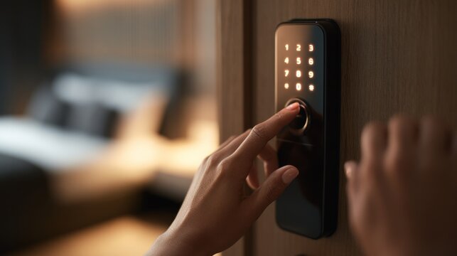 Digital door lock access with finger touch control
