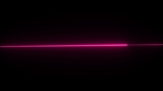 Neon line on black background 