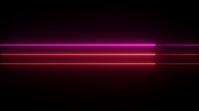 Neon line on black background 