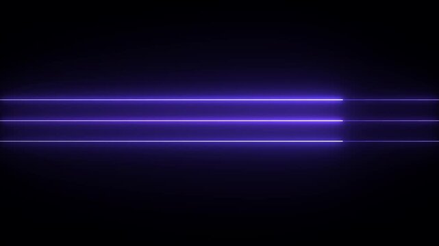 Neon line on black background 