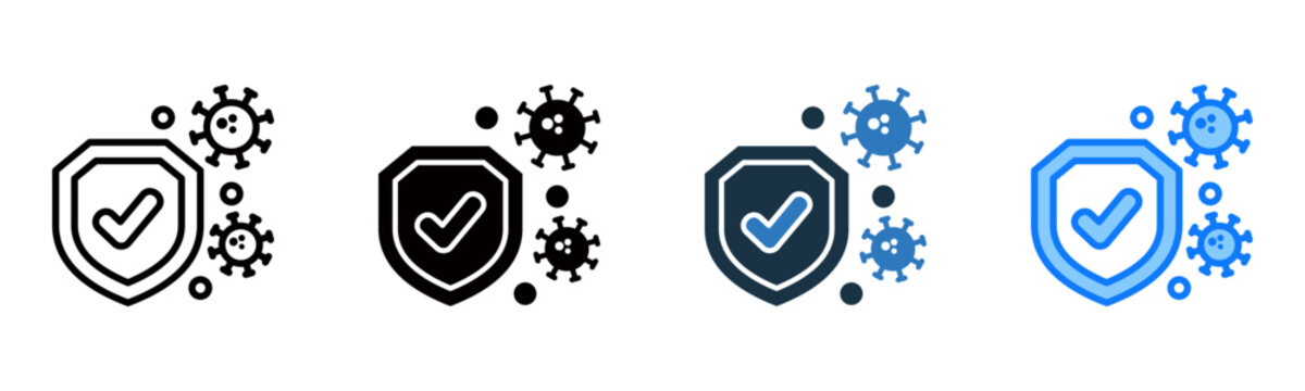 Disease Prevention icon multiple style vector illustration