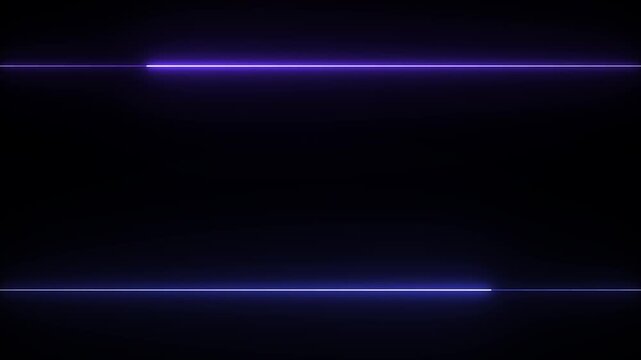 Neon line on black background 
