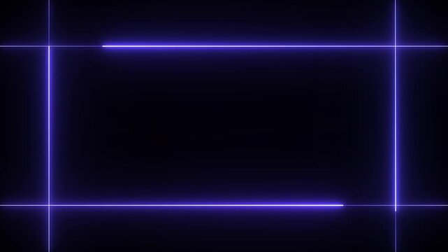 Neon line on black background 