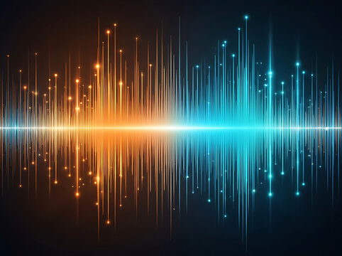 Abstract digital sound wave visualization