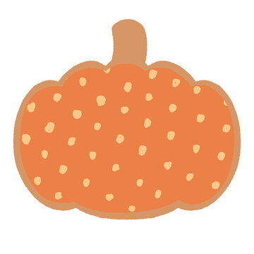 autumn pumpkin gingerbread cookie illustration
