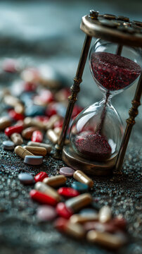 The Countdown: Hourglass and Scattered Pills