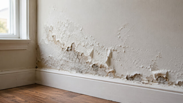 Peeling Wall Paint and Bubbling Plaster Caused by Moisture Damage
