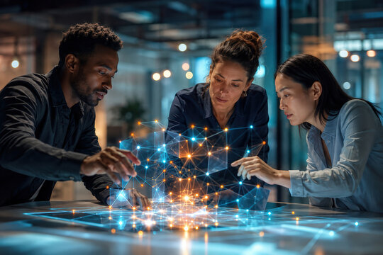 Technology innovation transformation resilience adaptability teamwork planning collaboration strategy digital network data analysis project