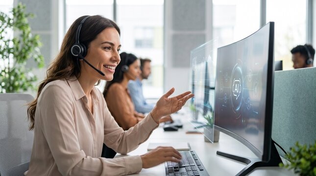 Customer Service Representative Assisted by Artificial Intelligence Technology