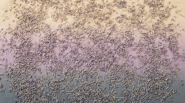 Dried lavender sprigs scattered on a textured surface