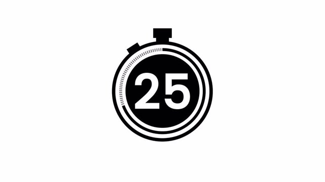 stopwatch 30 second countdown animation 4k