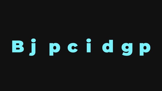 Glitch Distorted Text Morphing Animation Dark Cyan Background Title Reveal