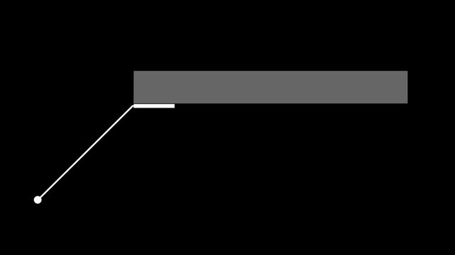 Blank Text Box Lower Third Motion Graphic Animation Loop Isolated Black Background Video Overlay
