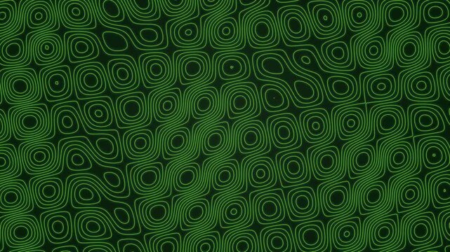 Neon Glowing Topographic Contour Lines Abstract Animation