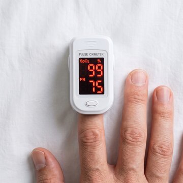 Finger pulse oximeter measures vital signs for optimized personal health management, crucial for long-term asset protection strategies.