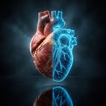 Human heart illustrating digital anatomy drives strategic health investment and future biotech equity growth opportunities.
