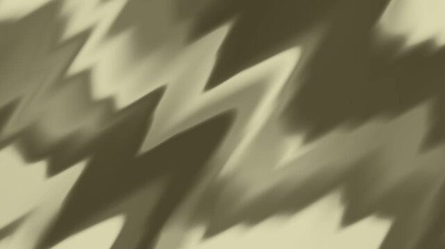 Olive Green Geometric Zigzag Distortion Graphic Loop
