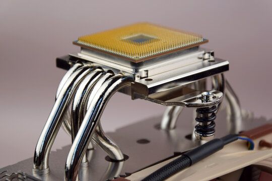 The central processor lies on the CPU cooler