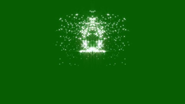 White magical glitter sparkles trail animation on green screen, doodle flash pop animation with chroma key seamless loop 4k, shining twinkle transition, and elegant luxury celebration backdrop