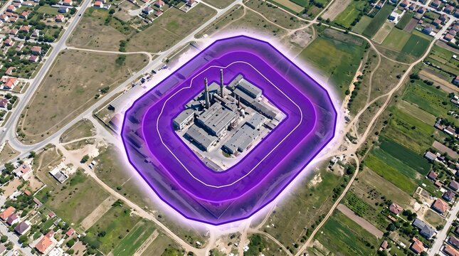 Industrial Site Environmental Analysis using GIS Buffer Zones for Spatial Planning and Safety Distance Mapping