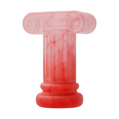 Fototapeta premium PNG Marble column with pink gradient.