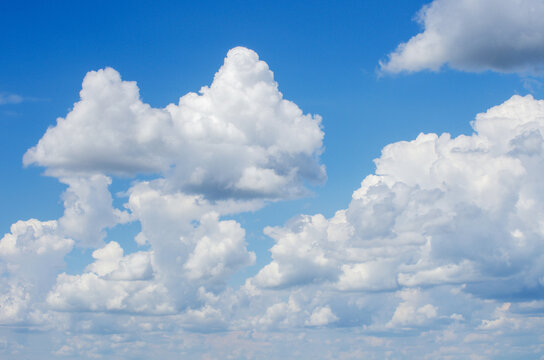 White clouds in blue sky
