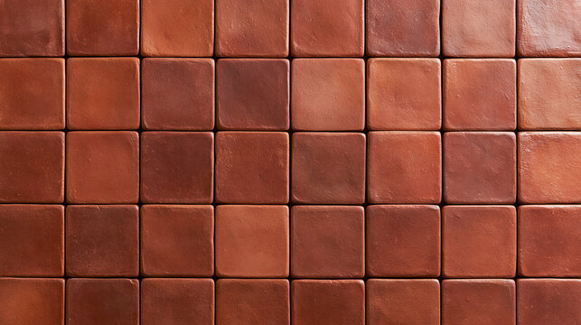 Terracotta Ceramic Square Tiles Texture Background