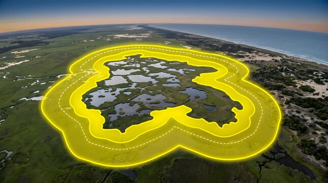 GIS Buffer Analysis of Coastal Wetland Area for Environmental Protection and Resource Management