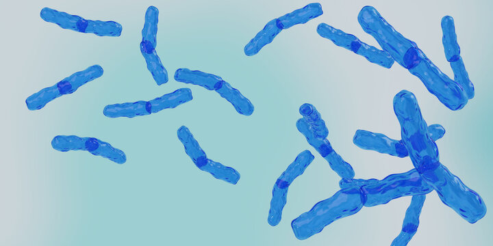 Probiotics, live good bacteria and yeasts illustration. Photo stock