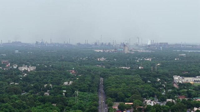 Aerial View of Bhilai Steel Plant Chhattisgarh India
