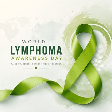 World lymphoma awareness day ribbon illustration