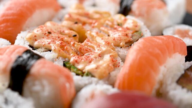 Assorted Sushi Platter Rotating