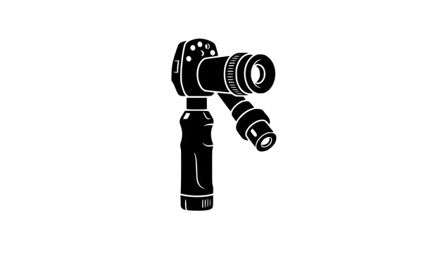 Ophthalmoscope Glyph Icon &ndash; Eye Examination Device