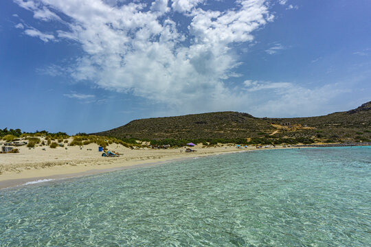 Simos Beach with Exotic Turquoise Waters, Elafonisos Island, Greece.