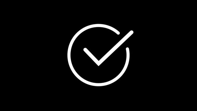Minimalist checkmark animation smooth motion for ui and ux tick